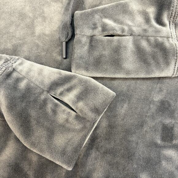 OFFLINE Aerie After Party Velour Oversized Crop Hoodie Sweatshirt Gray Size M - Picture 6 of 13